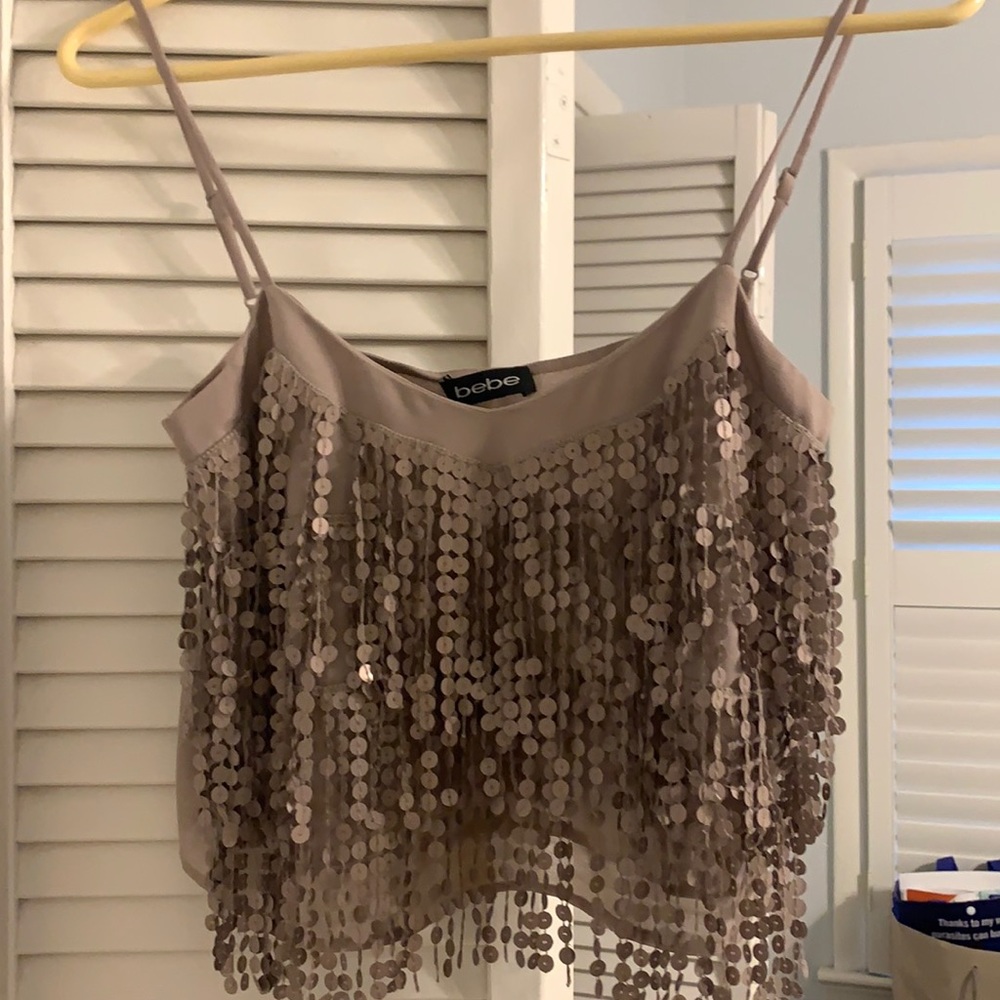 Sequin crop top